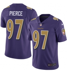 Youth Nike Baltimore Ravens #97 Michael Pierce Limited Purple Rush Vapor Untouchable NFL Jersey