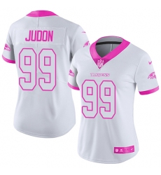 Women's Nike Baltimore Ravens #99 Matt Judon Limited White/Pink Rush Fashion NFL Jersey