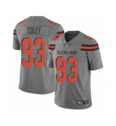 Women's Cleveland Browns #93 Trevon Coley Limited Gray Inverted Legend Football Jersey