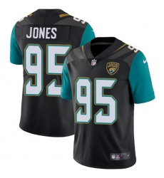Men's Nike Jacksonville Jaguars #95 Abry Jones Black Alternate Vapor Untouchable Limited Player NFL Jersey