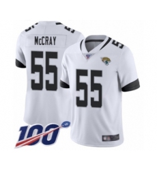 Men's Jacksonville Jaguars #55 Lerentee McCray White Vapor Untouchable Limited Player 100th Season Football Jersey