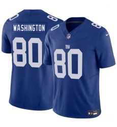 Men's New York Giants #80 Montrell Washington Blue 2025 F.U.S.E. Vapor Untouchable Limited Football Stitched Jersey