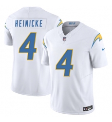 Men's Los Angeles Chargers #4 Taylor Heinicke White 2025 F.U.S.E. Vapor Limited Football Stitched Jersey