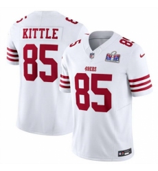 Youth San Francisco 49ers #85 George Kittle White 2023 F U S E Vapor Untouchable Limited Stitched Football 2024 Super Bowl LVIII Jersey