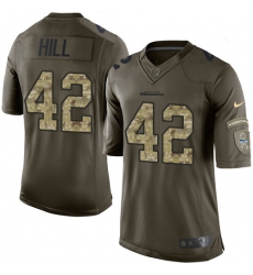 Men's Nike Seattle Seahawks #42 Delano Hill Elite Green Salute to Service NFL Jersey
