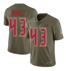 Men's Nike Tampa Bay Buccaneers #43 T.J. Ward Limited Olive 2017 Salute to Service NFL Jersey