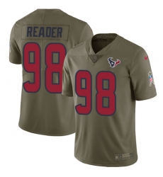 Youth Nike Houston Texans #98 D.J. Reader Limited Olive 2017 Salute to Service NFL Jersey