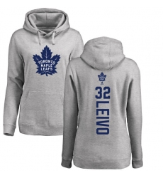 NHL Women's Adidas Toronto Maple Leafs #32 Josh Leivo Ash Backer Pullover Hoodie