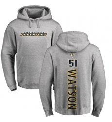 NHL Adidas Nashville Predators #51 Austin Watson Ash Backer Pullover Hoodie
