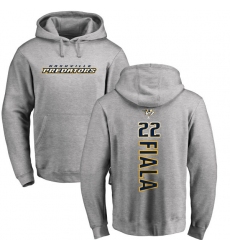 NHL Adidas Nashville Predators #22 Kevin Fiala Ash Backer Pullover Hoodie