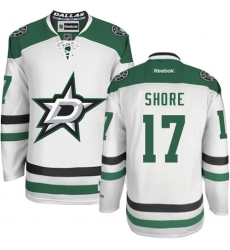 Men's Reebok Dallas Stars #17 Devin Shore Authentic White Away NHL Jersey