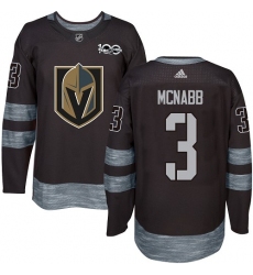 Men's Adidas Vegas Golden Knights #3 Brayden McNabb Authentic Black 1917-2017 100th Anniversary NHL Jersey