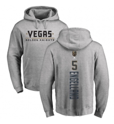 NHL Adidas Vegas Golden Knights #5 Deryk Engelland Gray Backer Pullover Hoodie