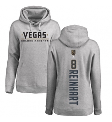 NHL Women's Adidas Vegas Golden Knights #8 Griffin Reinhart Gray Backer Pullover Hoodie