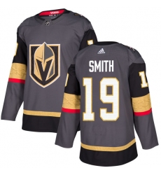 Youth Adidas Vegas Golden Knights #19 Reilly Smith Authentic Gray Home NHL Jersey