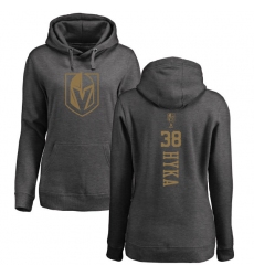 NHL Women's Adidas Vegas Golden Knights #38 Tomas Hyka Charcoal One Color Backer Pullover Hoodie