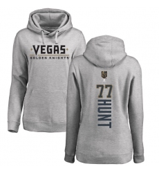 NHL Women's Adidas Vegas Golden Knights #77 Brad Hunt Gray Backer Pullover Hoodie