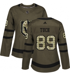 Women's Adidas Vegas Golden Knights #89 Alex Tuch Authentic Green Salute to Service NHL Jersey