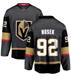Youth Vegas Golden Knights #92 Tomas Nosek Authentic Black Home Fanatics Branded Breakaway NHL Jersey