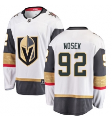 Youth Vegas Golden Knights #92 Tomas Nosek Authentic White Away Fanatics Branded Breakaway NHL Jersey