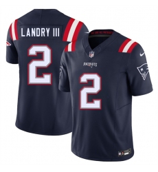 Men's New England Patriots #2 Harold Landry III Navy 2025 F.U.S.E. Vapor Limited Football Stitched Jersey