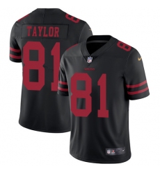 Men's Nike San Francisco 49ers #81 Trent Taylor Black Vapor Untouchable Limited Player NFL Jersey