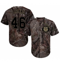 Youth Majestic Houston Astros #46 Francisco Liriano Authentic Camo Realtree Collection Flex Base MLB Jersey