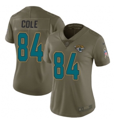 Women's Nike Jacksonville Jaguars #84 Keelan Cole Limited Olive 2017 Salute to Service NFL Jersey