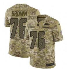 Men's Nike Seattle Seahawks #76 Duane Brown Limited Camo 2018 Salute to Service NFL Jersey
