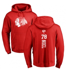 NHL Adidas Chicago Blackhawks #78 Nathan Noel Red One Color Backer Pullover Hoodie