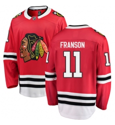 Youth Chicago Blackhawks #11 Cody Franson Fanatics Branded Red Home Breakaway NHL Jersey