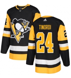 Men's Adidas Pittsburgh Penguins #24 Jarred Tinordi Premier Black Home NHL Jersey