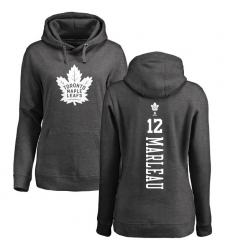 NHL Women's Adidas Toronto Maple Leafs #12 Patrick Marleau Charcoal One Color Backer Pullover Hoodie