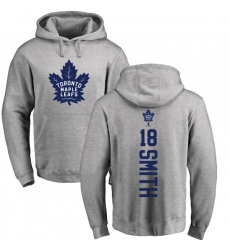 NHL Adidas Toronto Maple Leafs #18 Ben Smith Ash Backer Pullover Hoodie