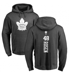 NHL Adidas Toronto Maple Leafs #48 Calle Rosen Charcoal One Color Backer Pullover Hoodie