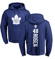 NHL Adidas Toronto Maple Leafs #48 Calle Rosen Royal Blue Backer Pullover Hoodie