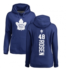 NHL Women's Adidas Toronto Maple Leafs #48 Calle Rosen Royal Blue Backer Pullover Hoodie