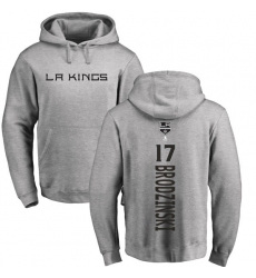 NHL Adidas Los Angeles Kings #17 Jonny Brodzinski Ash Backer Pullover Hoodie