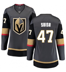 Women's Vegas Golden Knights #47 Luca Sbisa Authentic Black Home Fanatics Branded Breakaway NHL Jersey
