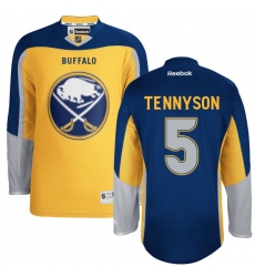 Women's Reebok Buffalo Sabres #5 Matt Tennyson Authentic Gold Third NHL Jersey