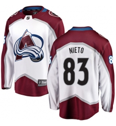 Men's Colorado Avalanche #83 Matt Nieto Fanatics Branded White Away Breakaway NHL Jersey