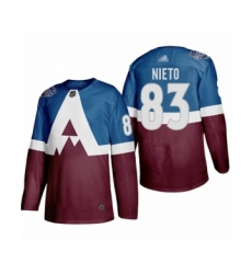 Youth Colorado Avalanche #83 Matt Nieto Authentic Burgundy Blue 2020 Stadium Series Hockey Jersey