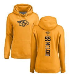 NHL Women's Adidas Nashville Predators #55 Cody McLeod Gold One Color Backer Pullover Hoodie