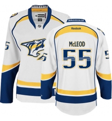 Women's Reebok Nashville Predators #55 Cody McLeod Authentic White Away NHL Jersey