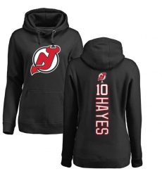 NHL Women's Adidas New Jersey Devils #10 Jimmy Hayes Black Backer Pullover Hoodie