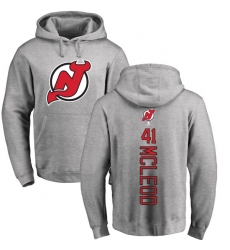 NHL Adidas New Jersey Devils #41 Michael McLeod Ash Backer Pullover Hoodie