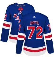Women's Adidas New York Rangers #72 Filip Chytil Premier Royal Blue Home NHL Jersey