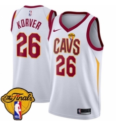 Youth Nike Cleveland Cavaliers #26 Kyle Korver Swingman White 2018 NBA Finals Bound NBA Jersey - Association Edition