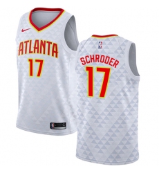 Men's Nike Atlanta Hawks #17 Dennis Schroder Authentic White NBA Jersey - Association Edition
