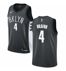 Women's Nike Brooklyn Nets #4 Jahlil Okafor Swingman Gray NBA Jersey Statement Edition